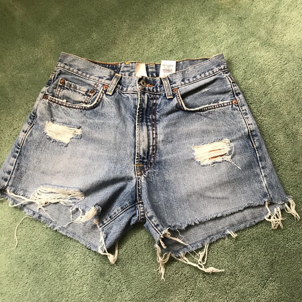 Lucky Brand Shorts-Dungarees -Washed Blue